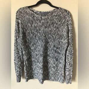 VINCE Marled Linen Crewneck Sweater
